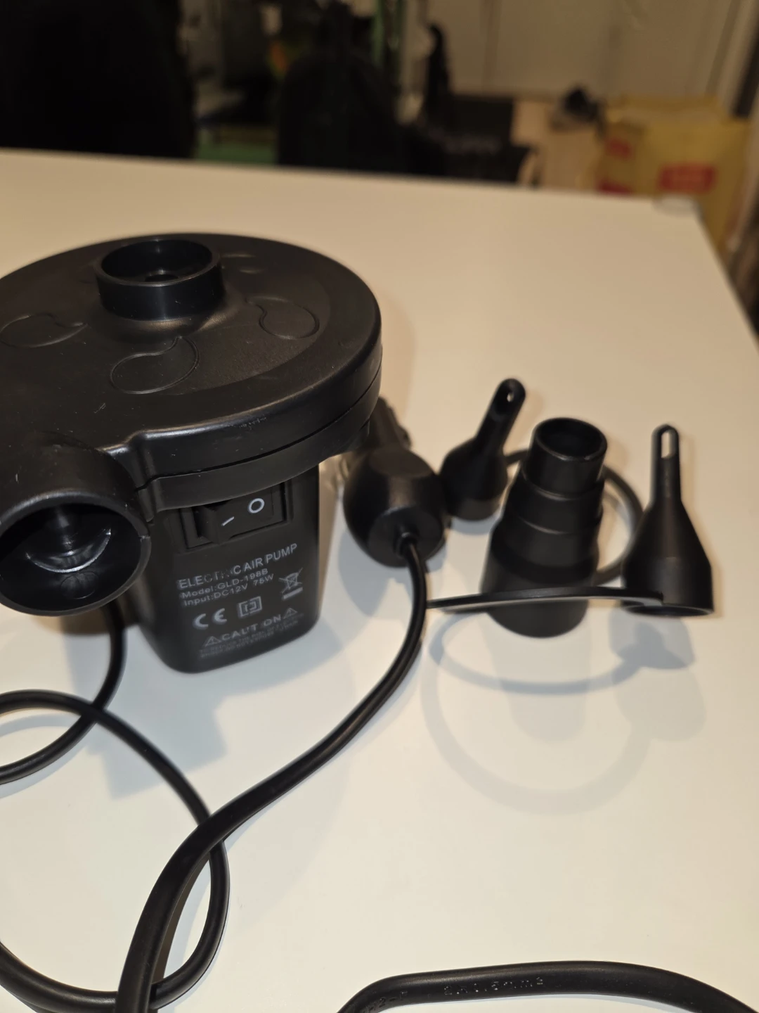 Electric (car cigar jack) Air Pump with Multiple Nozzles