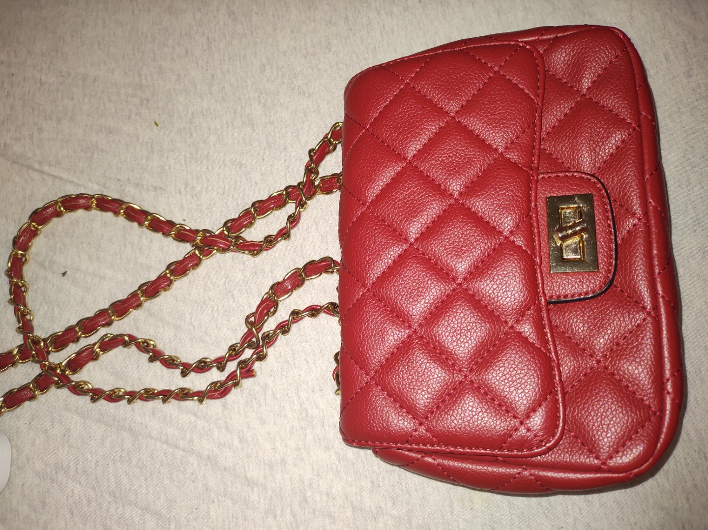 Red Quilted Chain Purse - photo 2