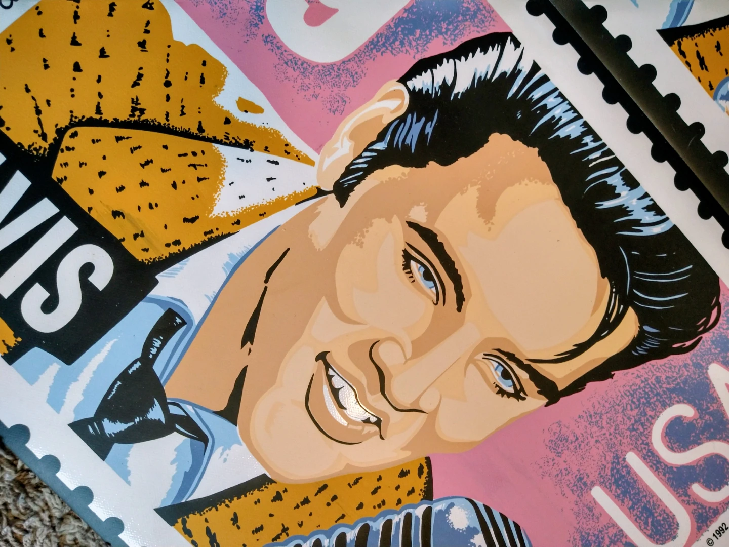 Vintage 1992 Elvis Presley 13"×19"Placemats US Postal  Set of 4 - photo 4
