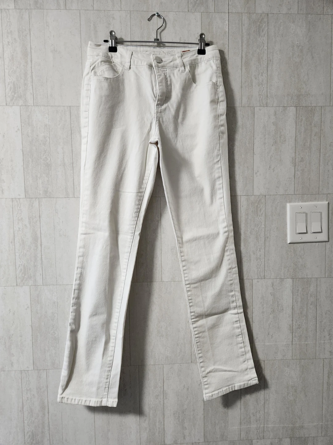 White Bootcut Jeans