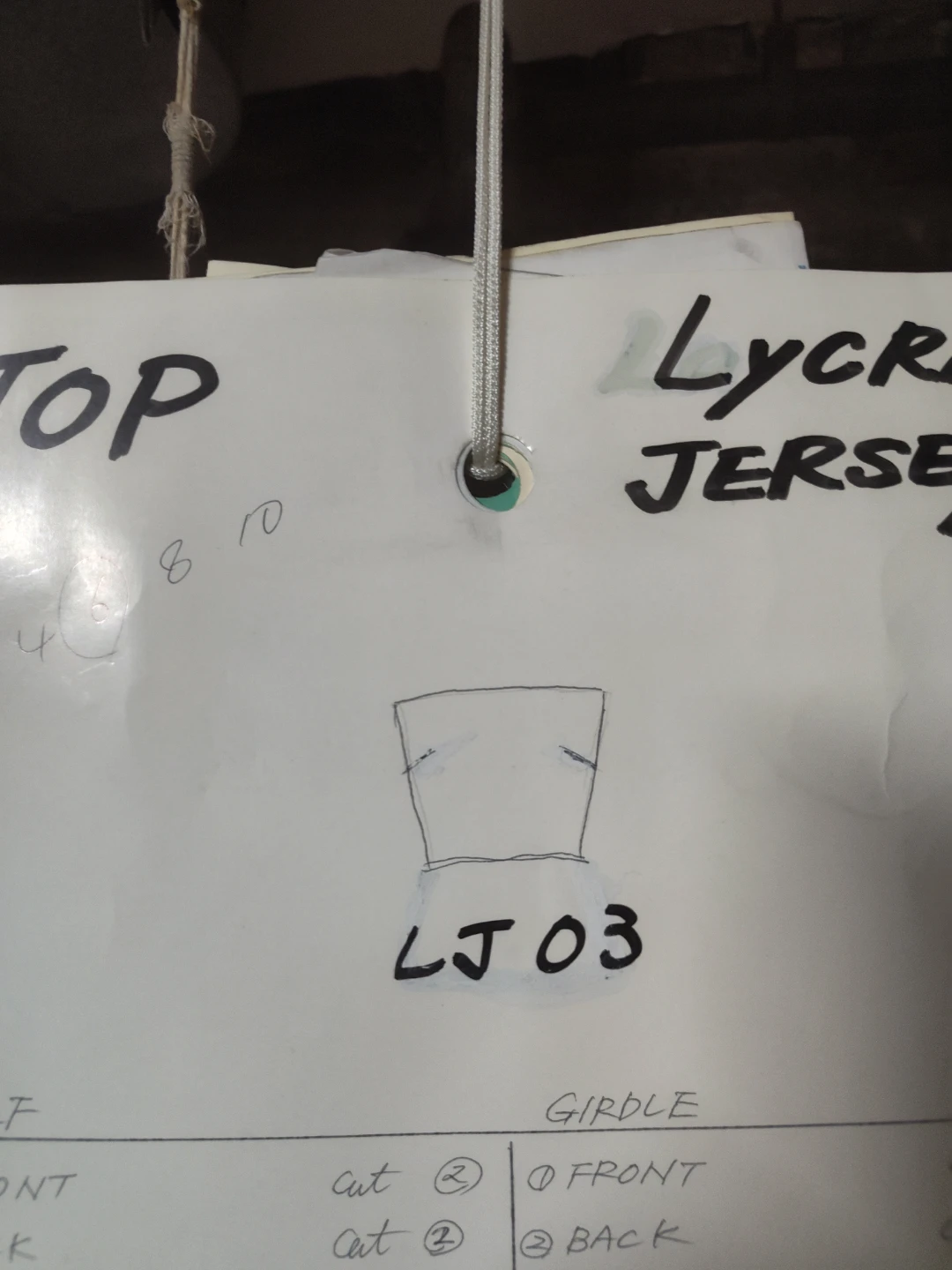 Pattern Board - LJ03 Lycra Jersey Top