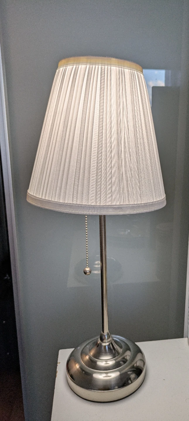 Ikea Table Lamp with Pleated White Shade