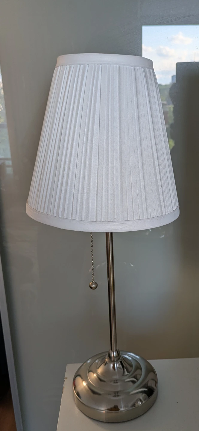 Ikea Table Lamp with Pleated White Shade - photo 2