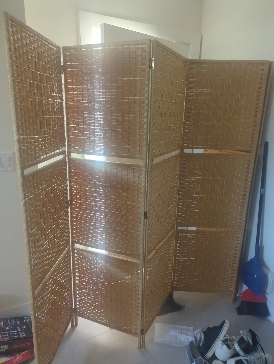 Woven Room Divider Screen