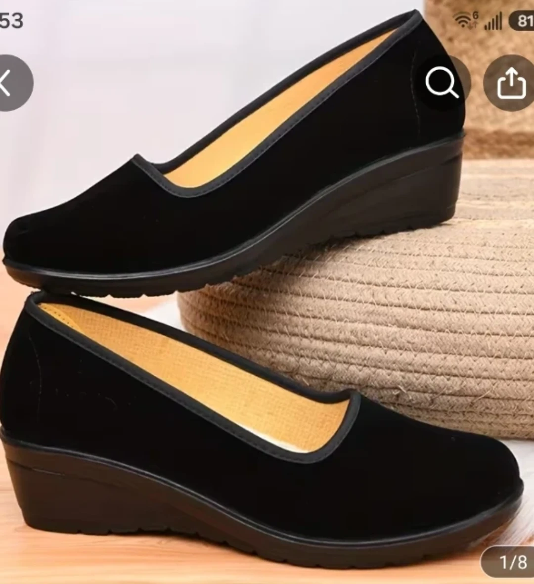 New Black Velvet Slip-on Shoes