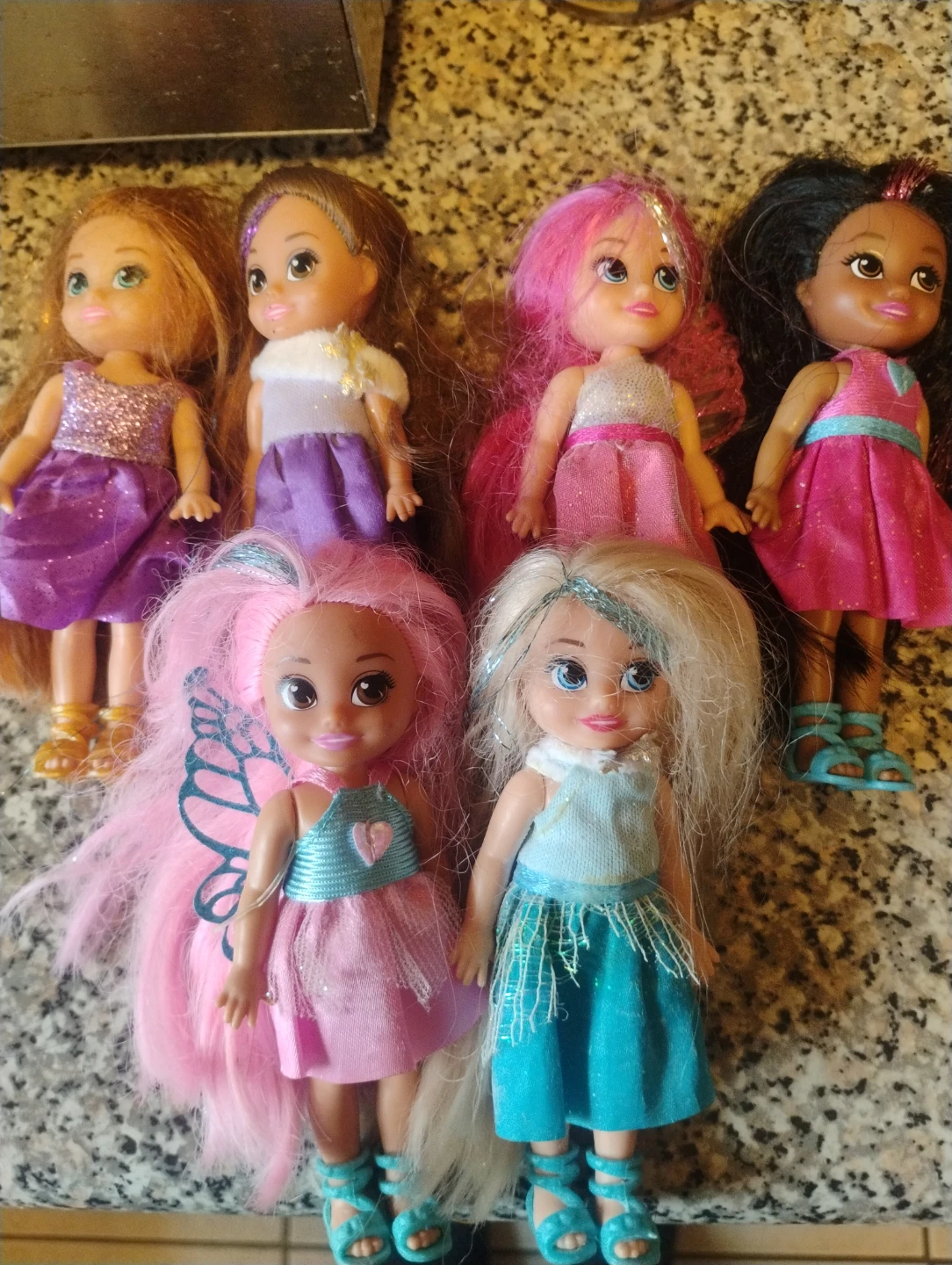 Lot of 6 Mini Dolls