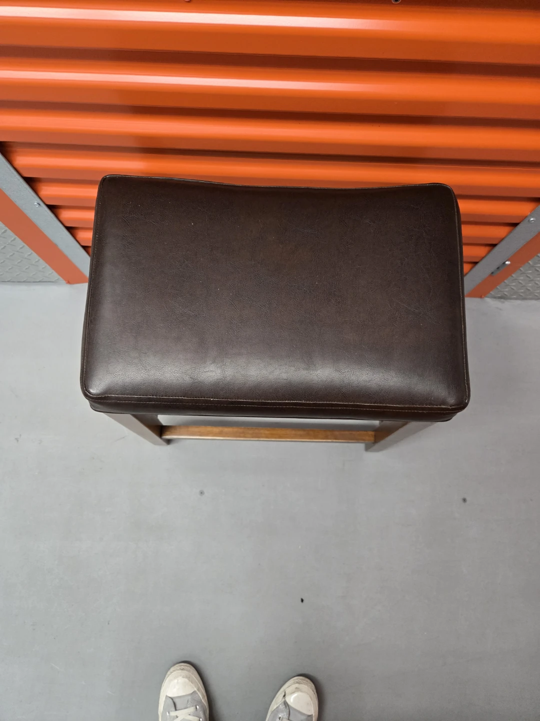 Target 18" Small Saddle Stool - Dark Brown Leather & Wood - photo 5