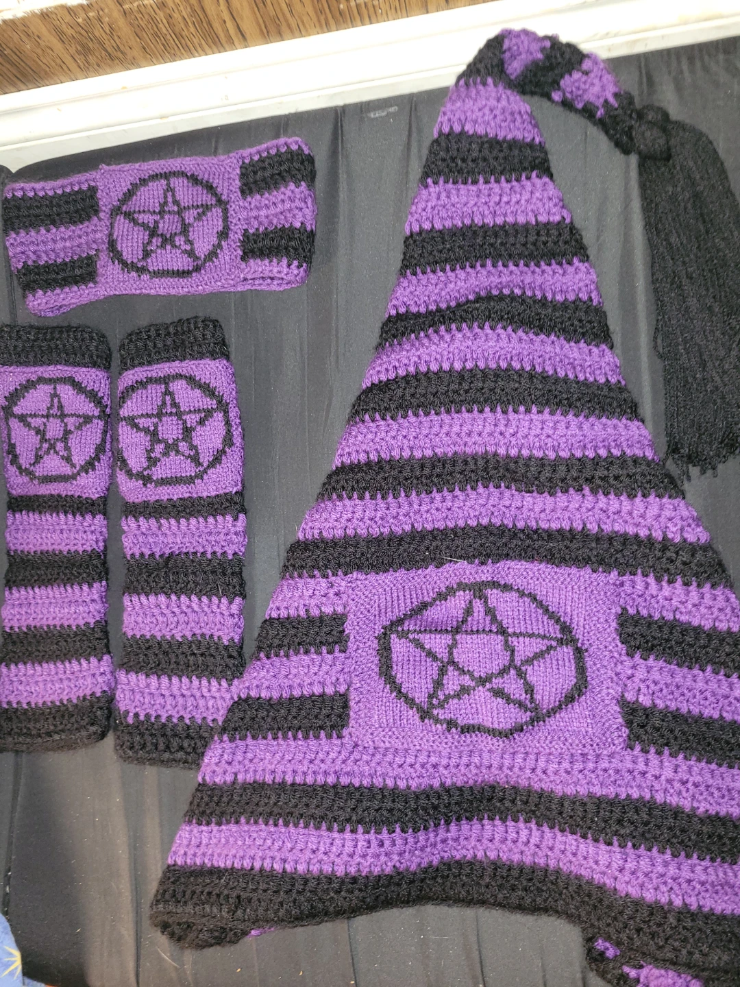 Purple witchy crochet set