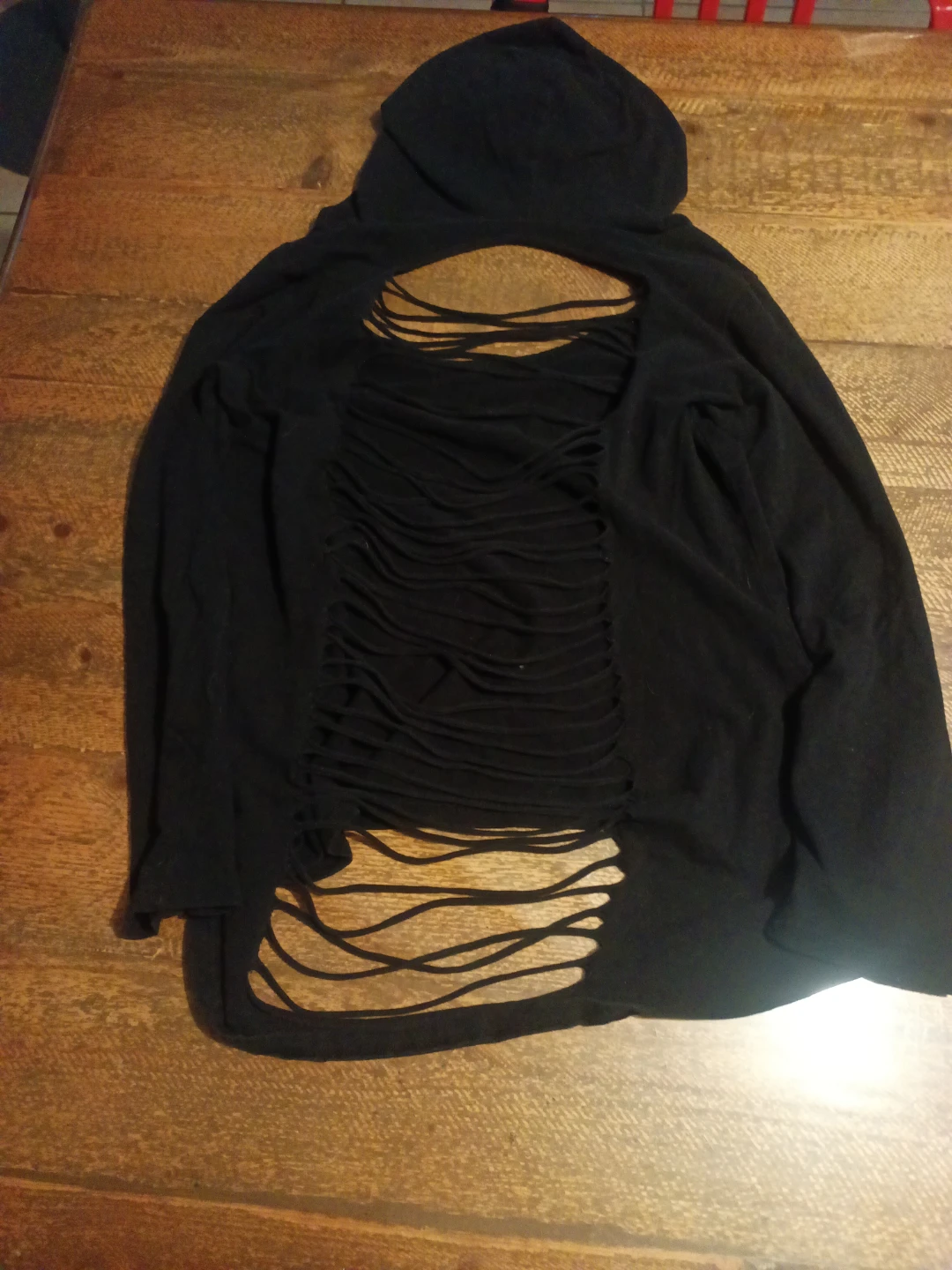 Black Cutout Hoodie - photo 2