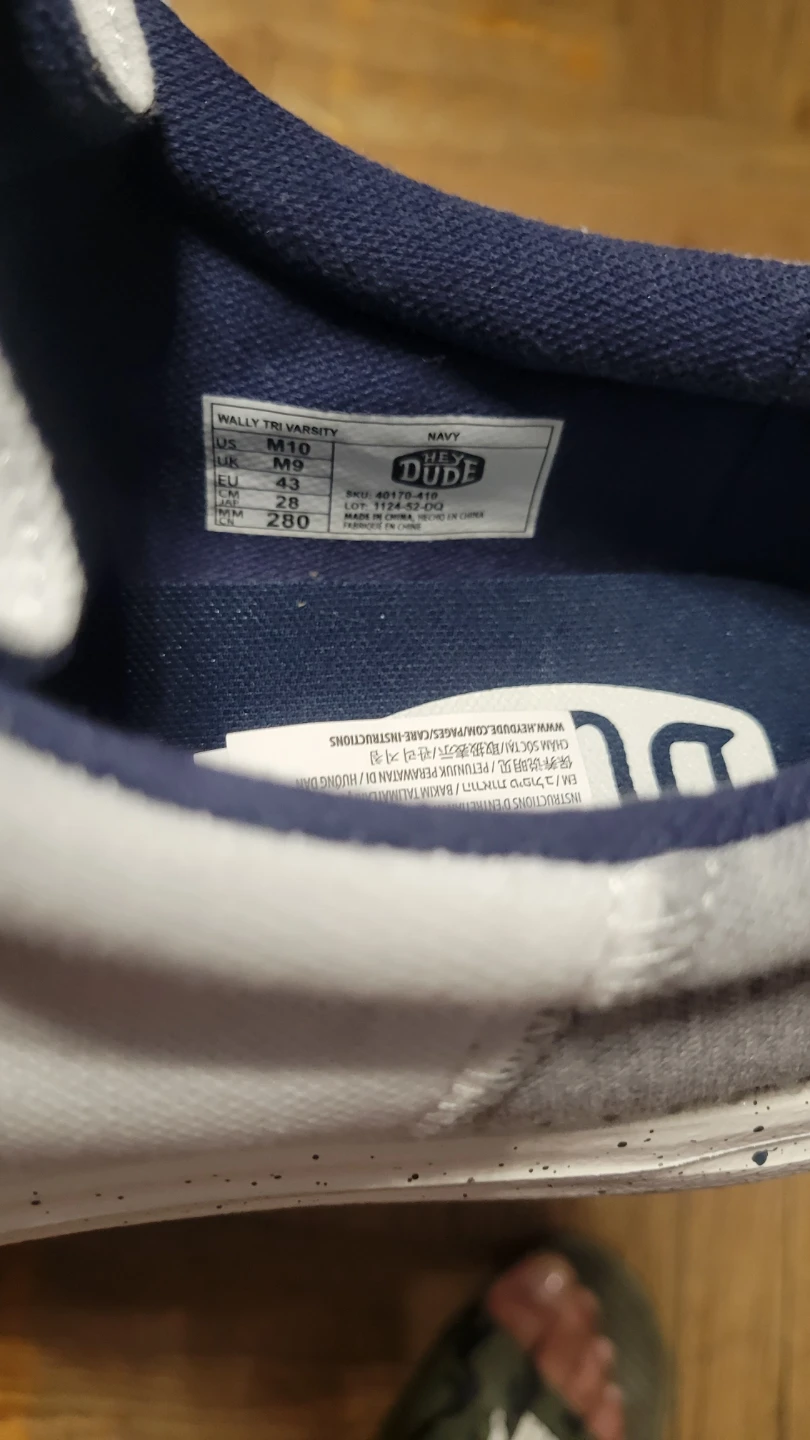Hey Dude Wally Tri Varsity Navy Shoes Size 10 - photo 5