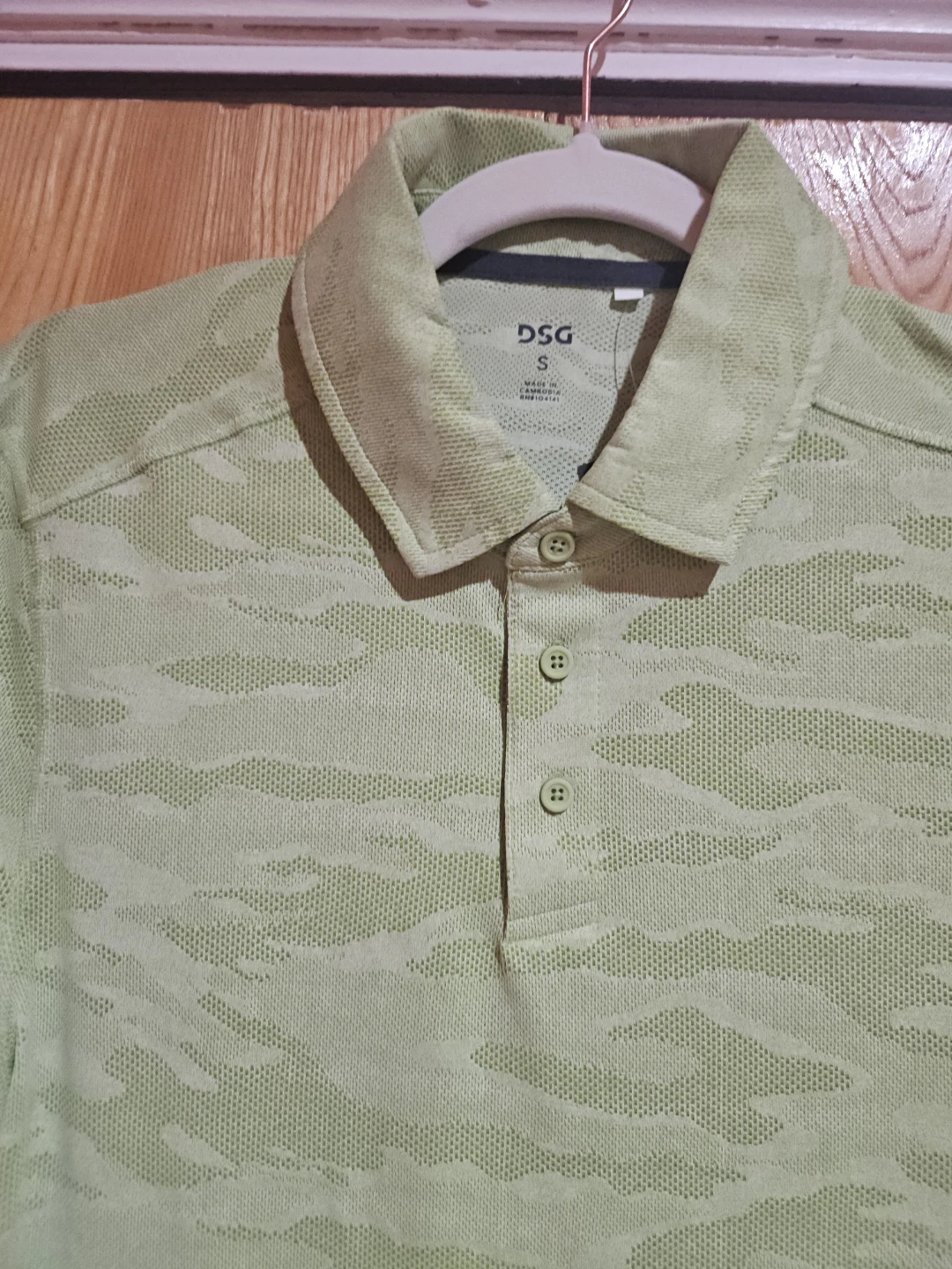 DSG Movement Jacquard Polo Shirt - Mens Small - Pale Neon Green - photo 2