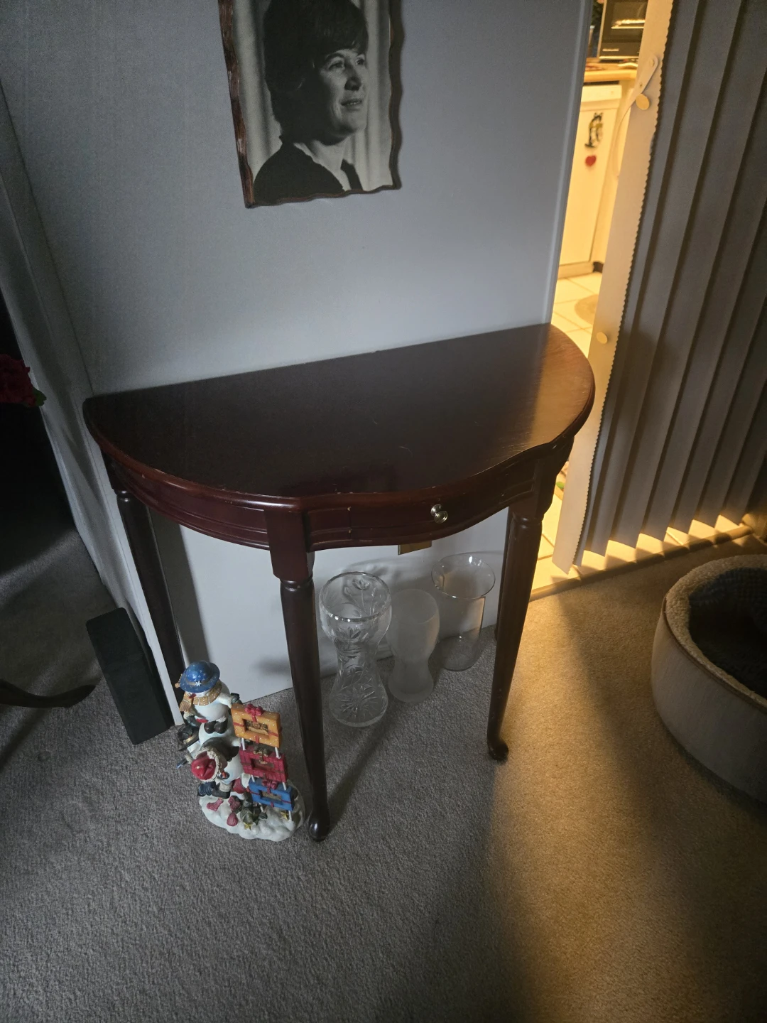 Wooden Console Table with Drawer