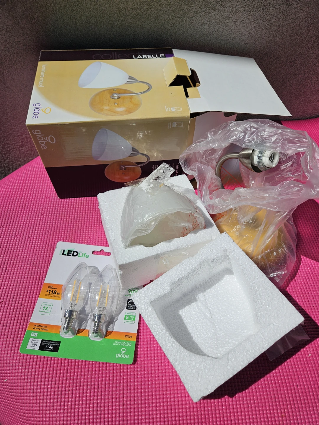 Globe Lighting "LaBelle" Wall Sconce with LEDLife Bulbs - photo 3