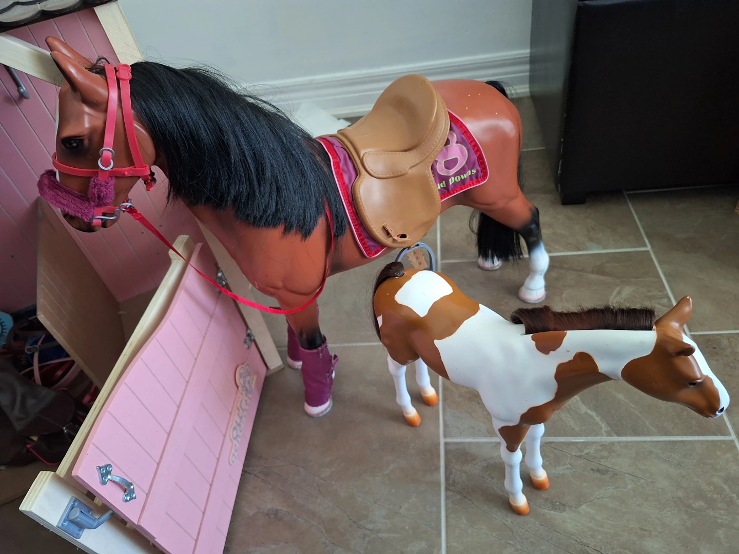 Doll Horse Stable with Accessories