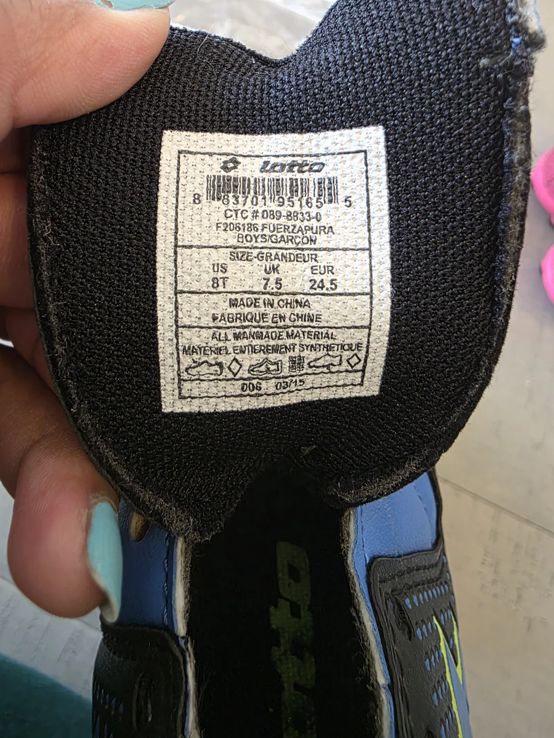 Lotto Boys' Fuerzapura Soccer Cleats Size 8T