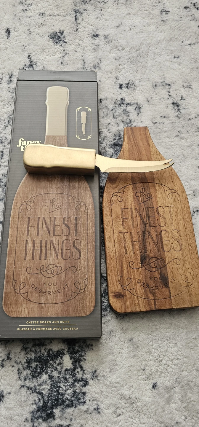 Fancy Chic Cheese Board and Knife Set