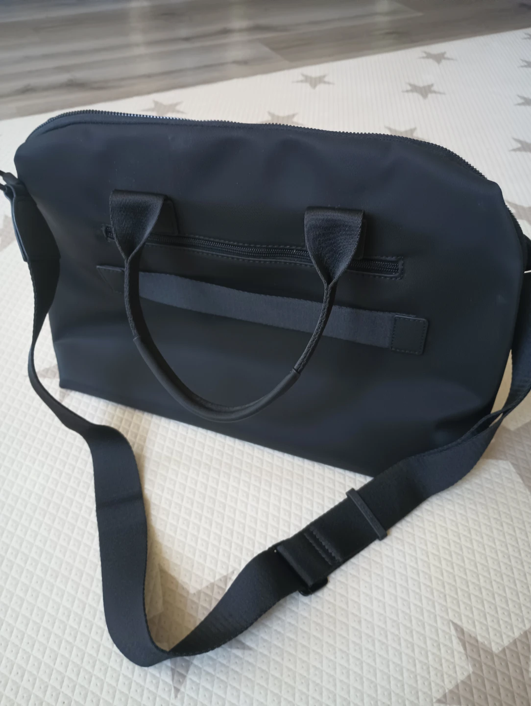 Black Duffle Bag with Shoulder Strap