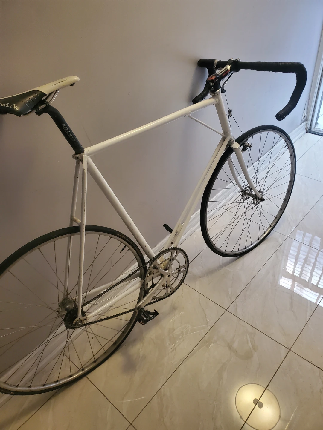 White Single Speed Fixie Bike