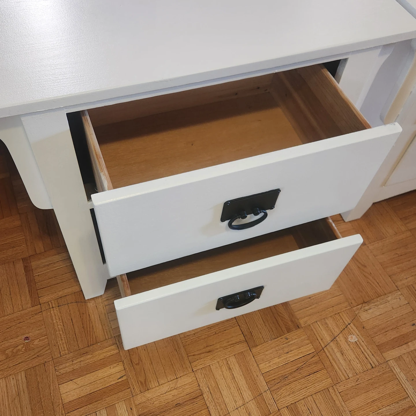 White Two-Drawer Nightstands (Set of 2)Refinished - photo 2