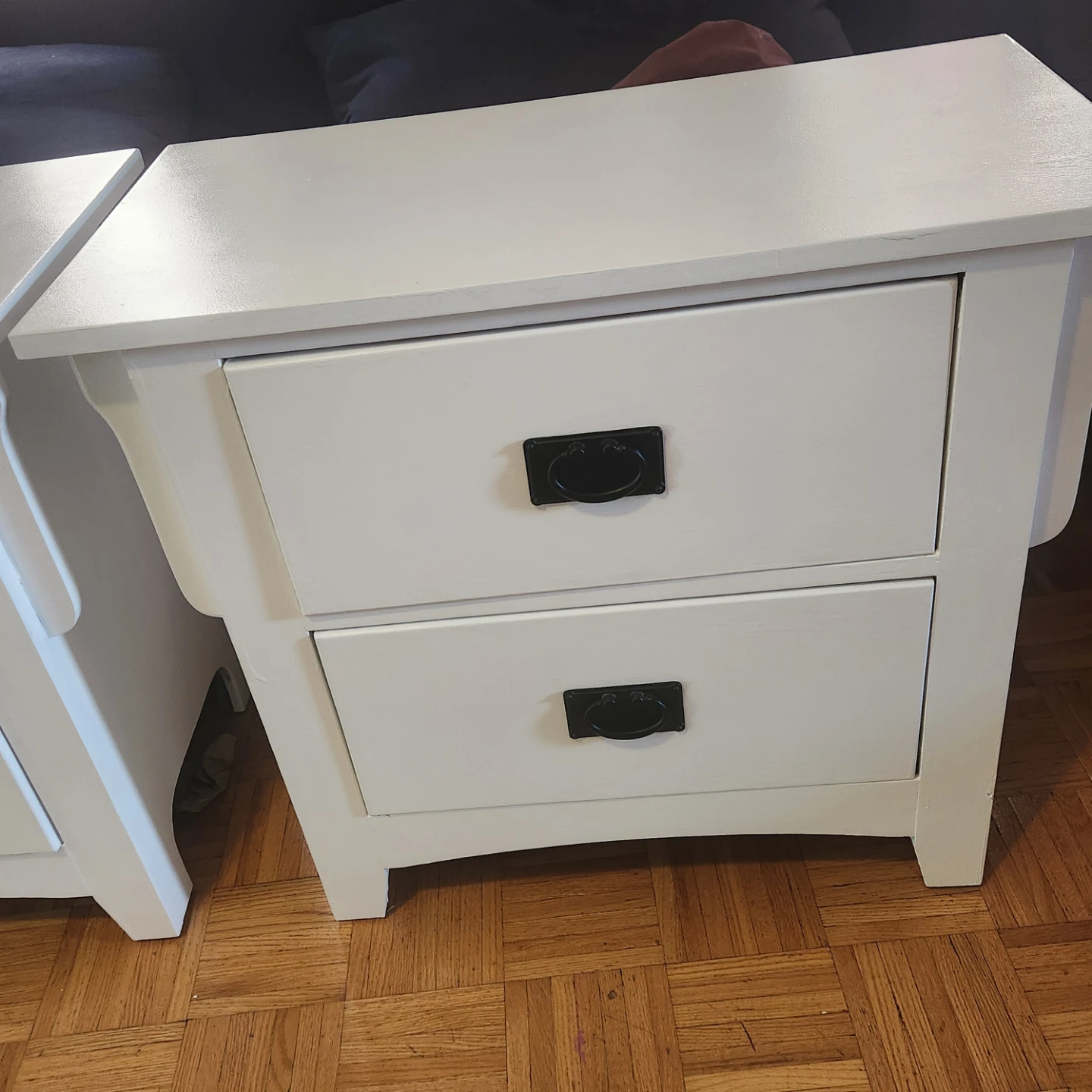 White Two-Drawer Nightstands (Set of 2)Refinished - photo 5