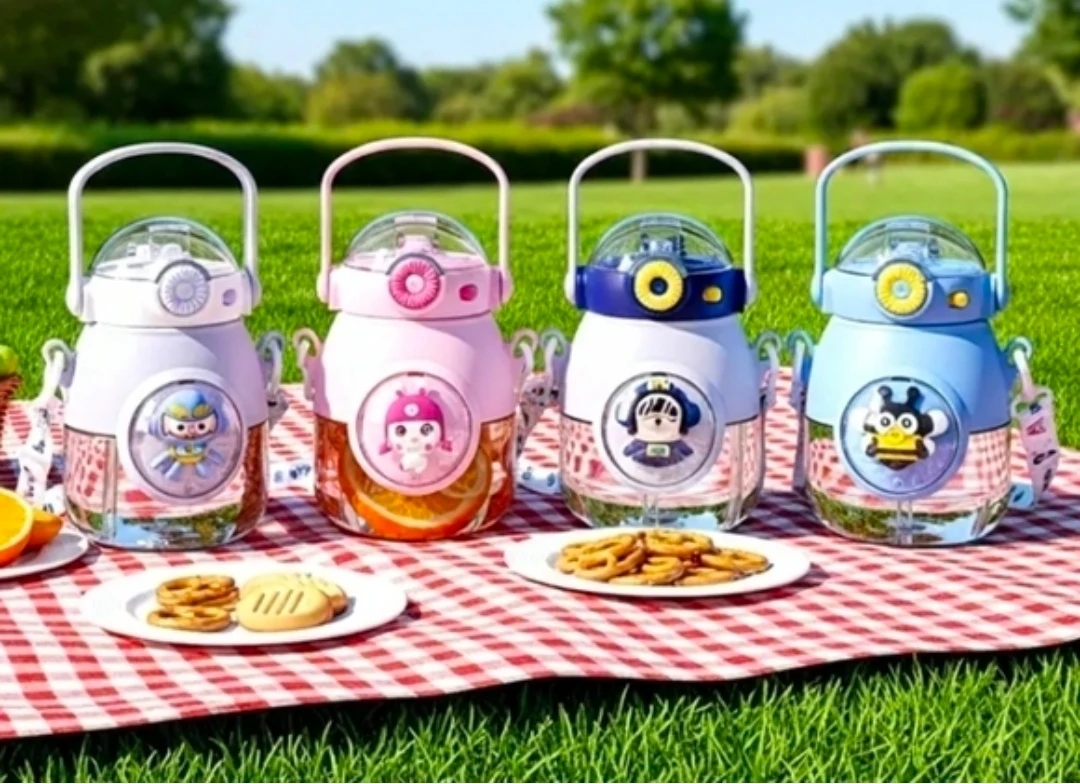 Kids Water Bottle with Straw Lot of 8