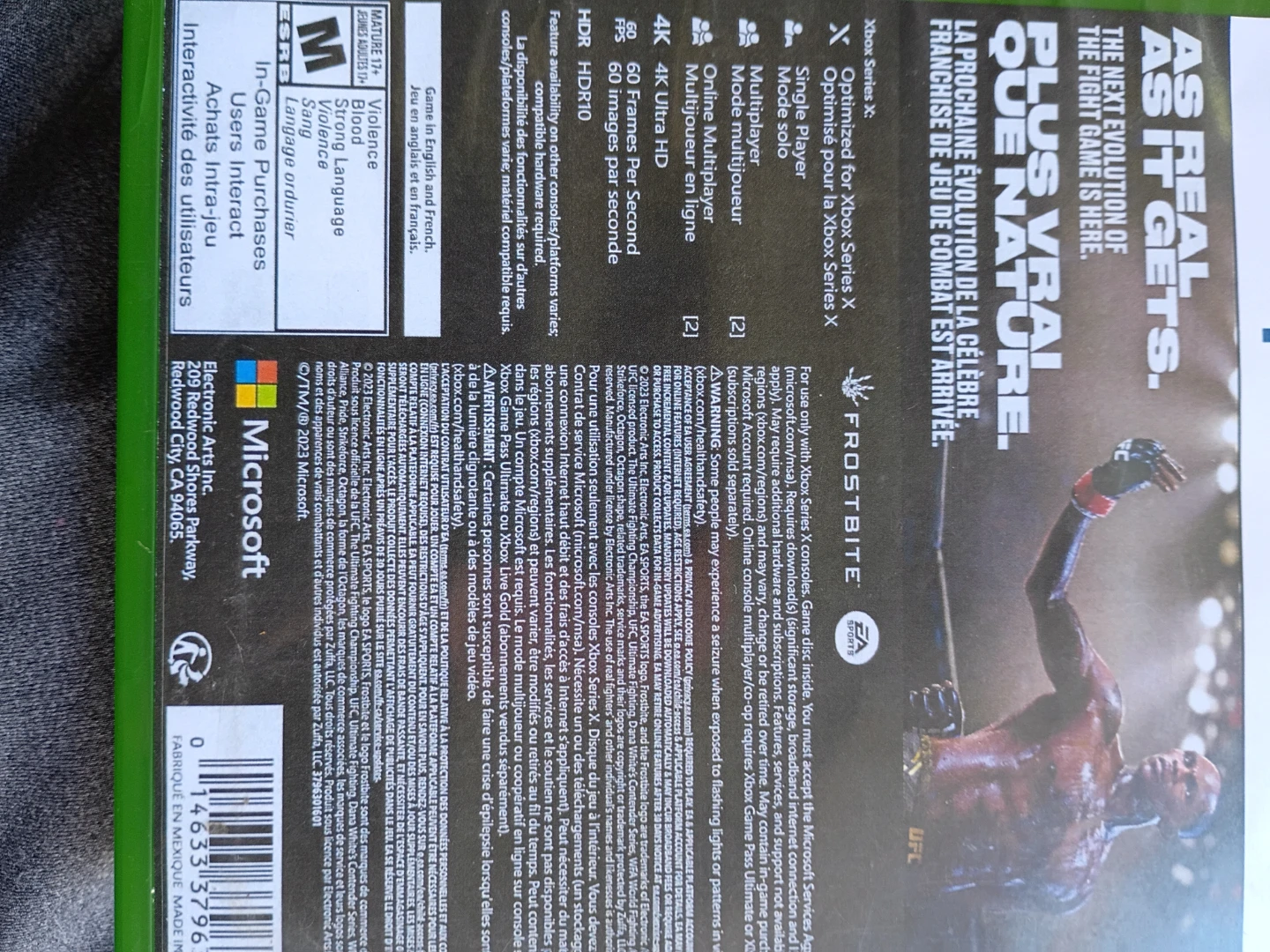 EA Sports UFC 4 Xbox Series X Game
