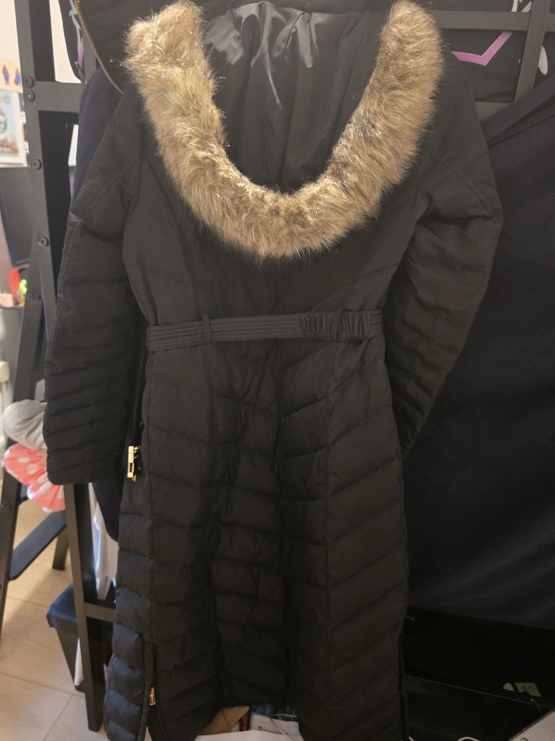 Michael Kors Black Puffer Coat with Fur Hood - photo 2