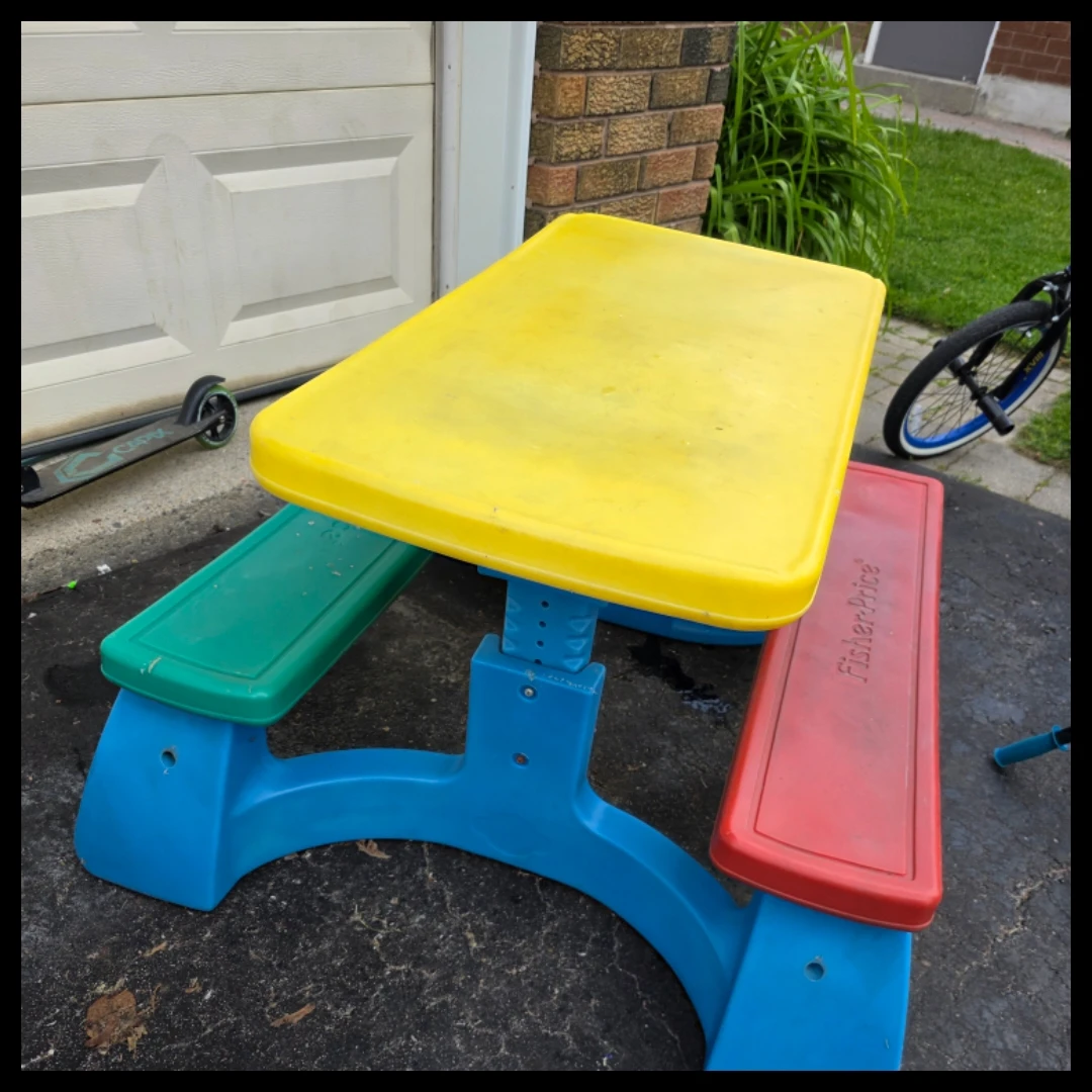 Fisher-Price Adjustable Kids Picnic Bench