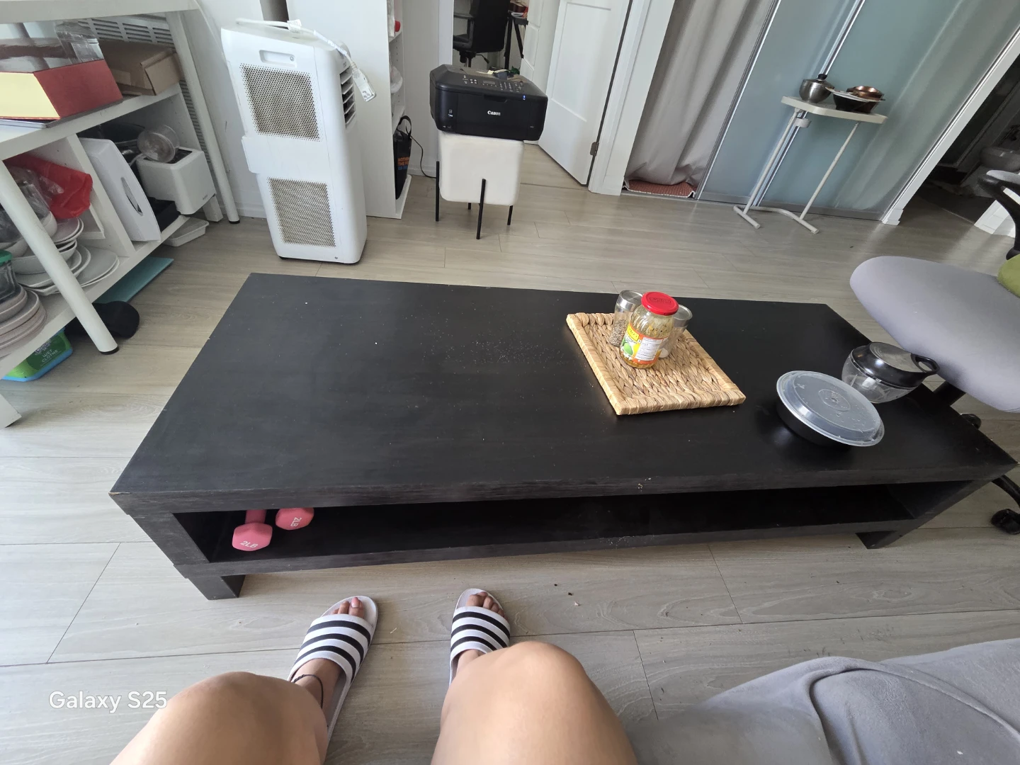 Black Coffee Table with Storage