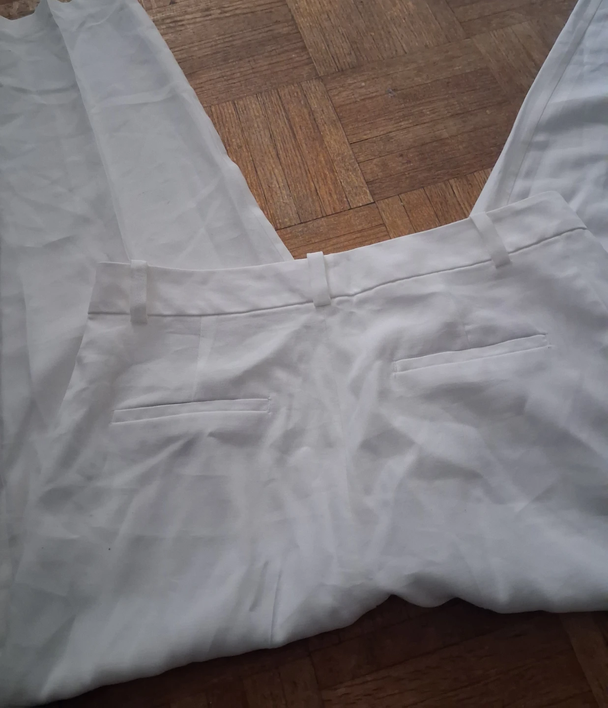 Zara White Wide Leg Pants Size L - photo 3