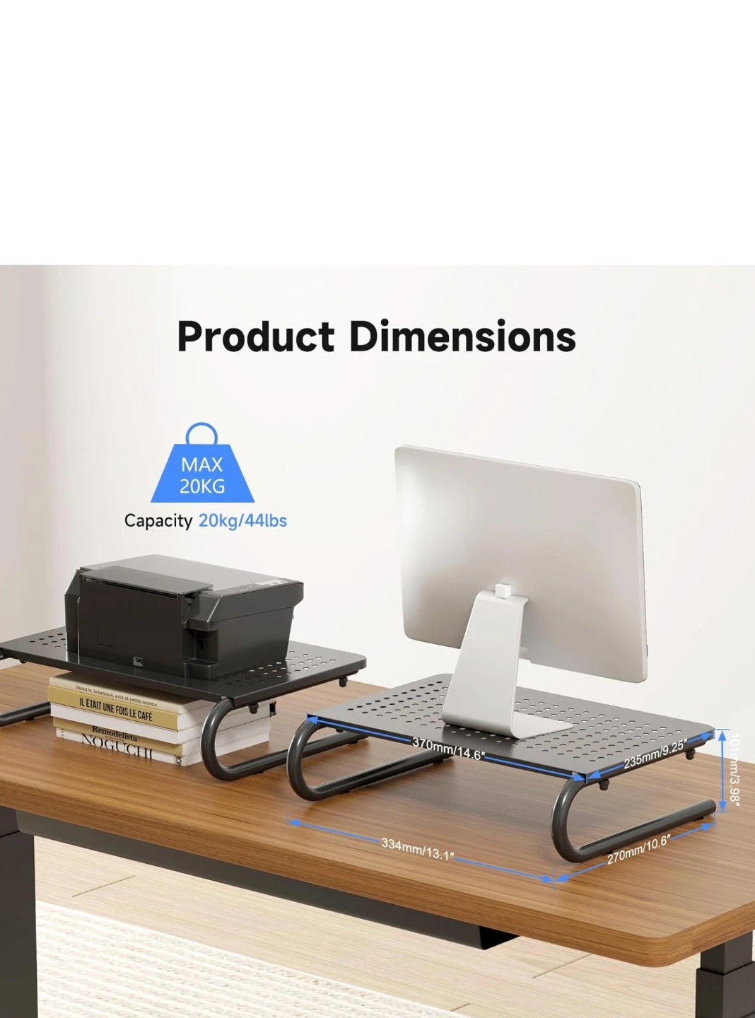 Suptek Monitor Stand Riser - Black - photo 4