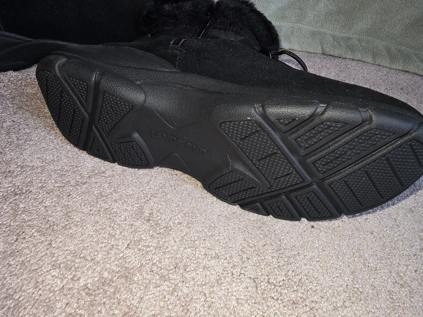 Lands' End Black Fur Trimmed Boots - photo 3