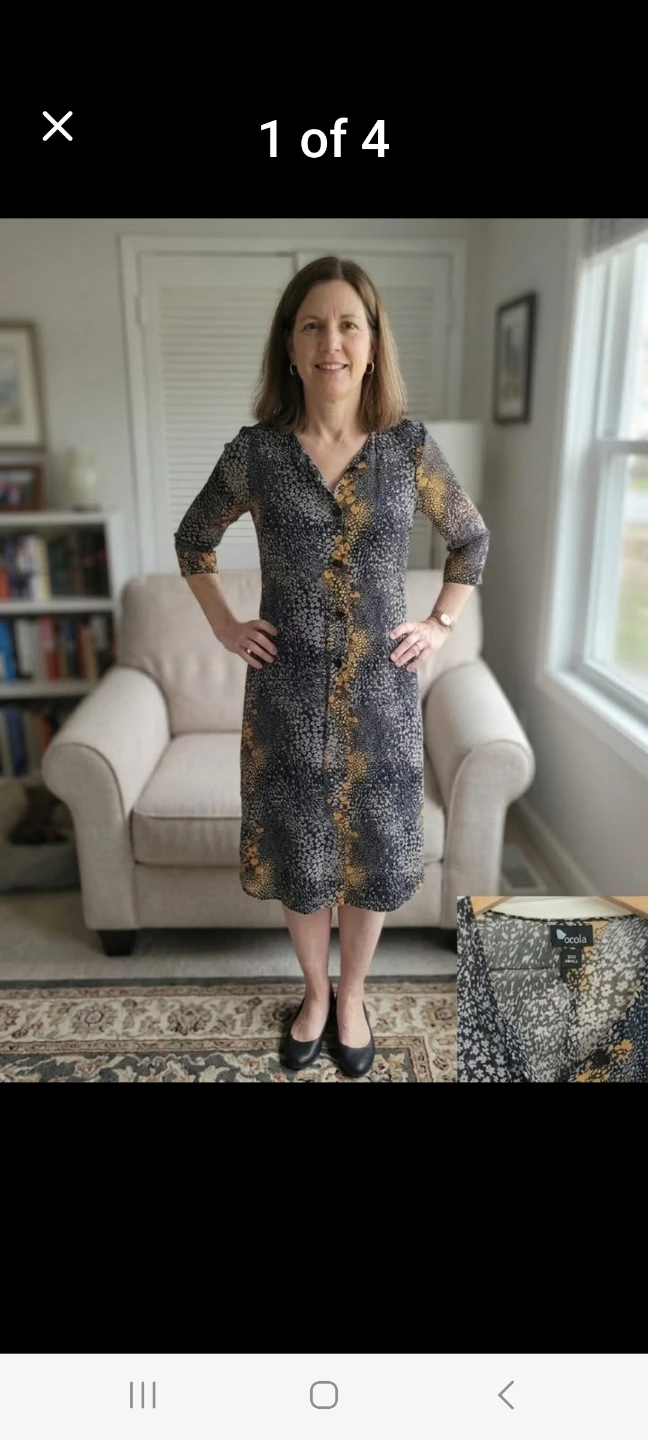 Cala Floral Print Button-Up Dress