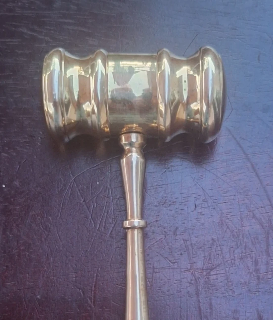 Vintage Solid Brass Gavel paperweight
