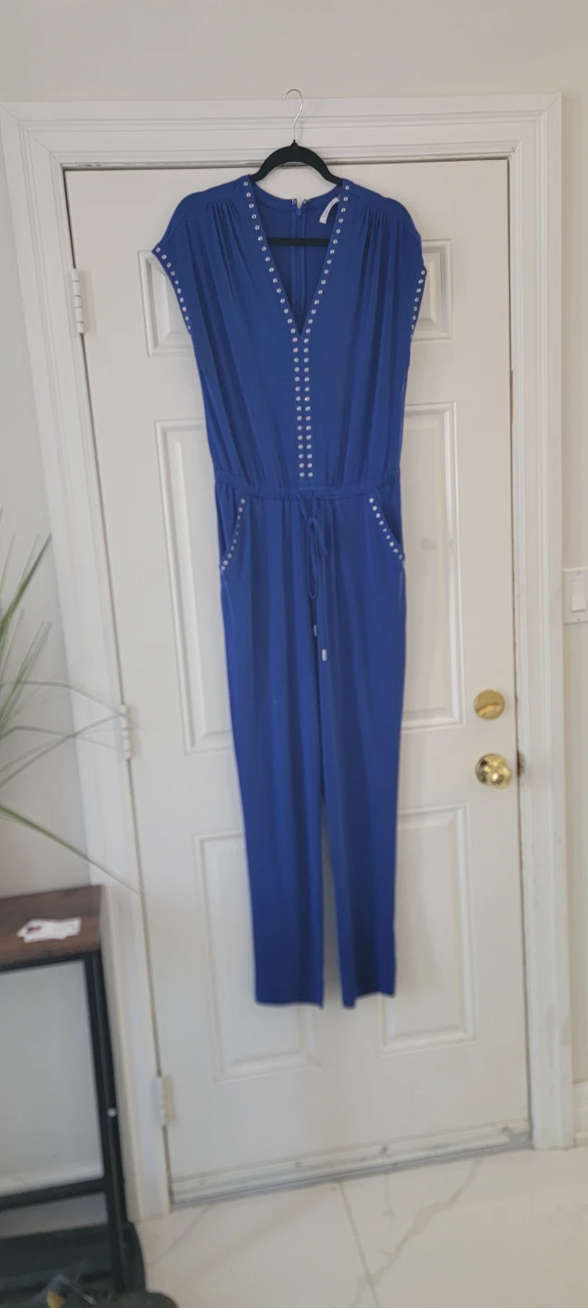 Calvin Klein Blue Grommet Detail Jumpsuit