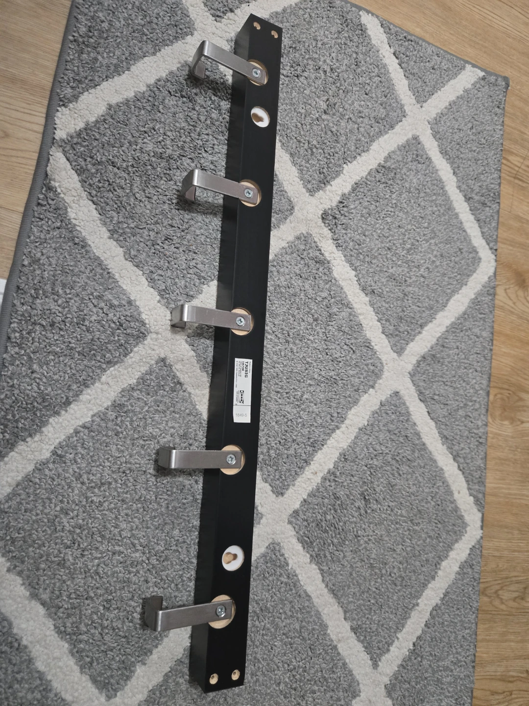 Black Wall Hook Rack - photo 2