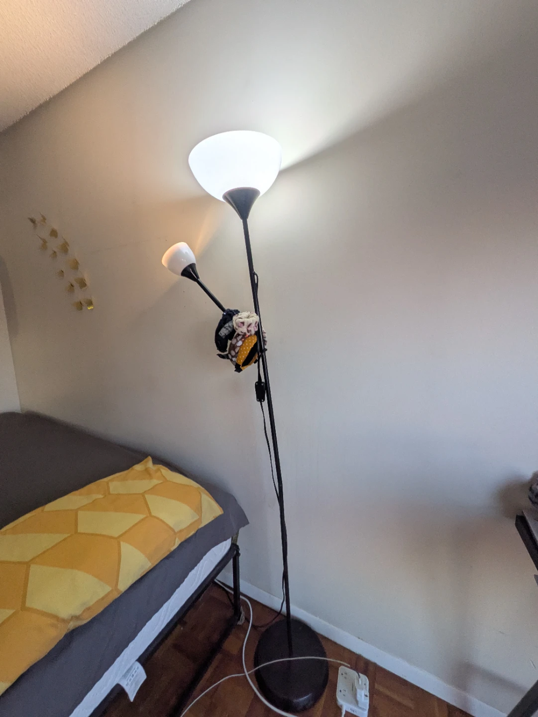 Black Floor Lamp with Reading Light - photo 2