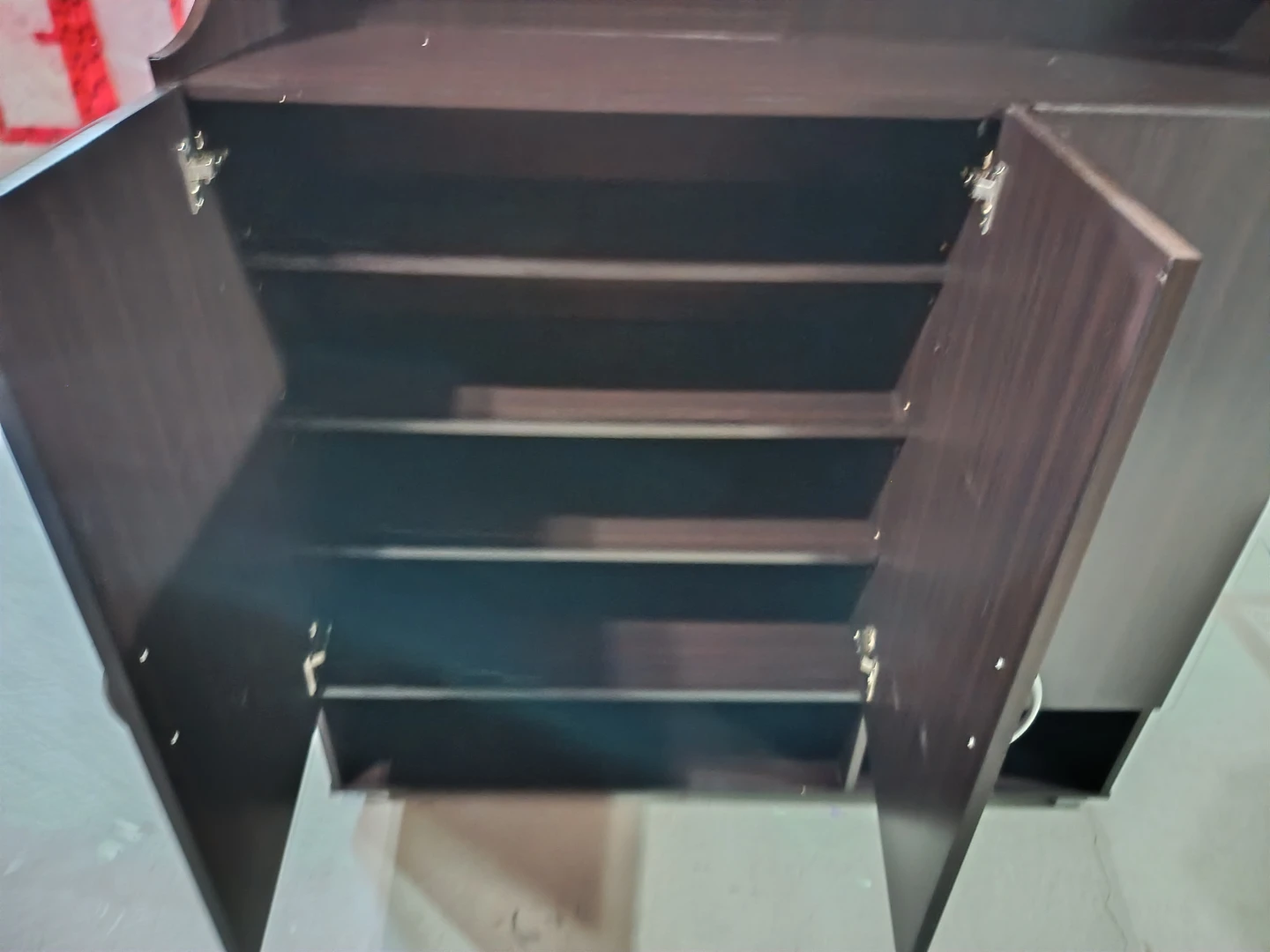 Dark Brown Cabinet with Shelves - photo 5