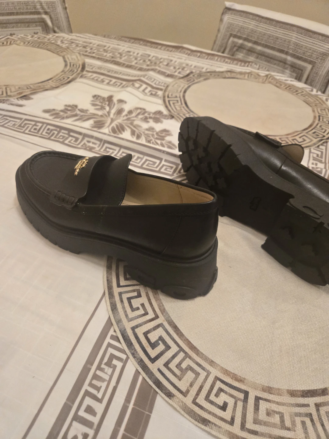 Coach Black Leather Platform Loafers - photo 2