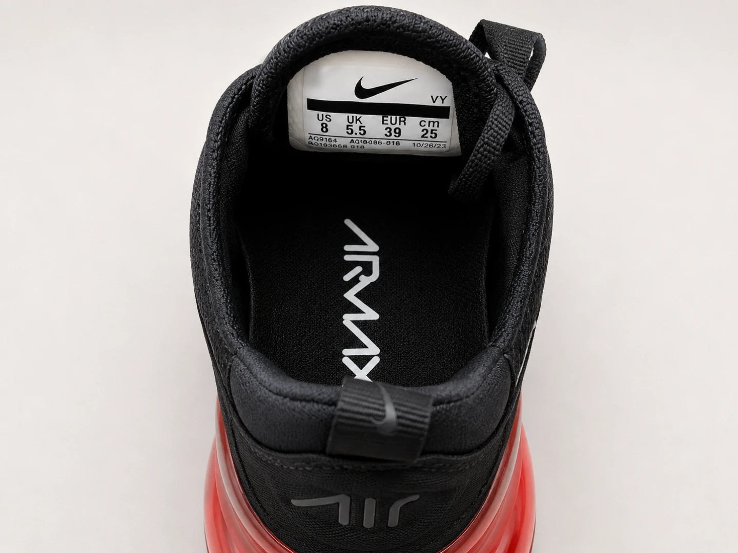 Nike Air Max 270 Black Red Shoes US 8 - photo 5