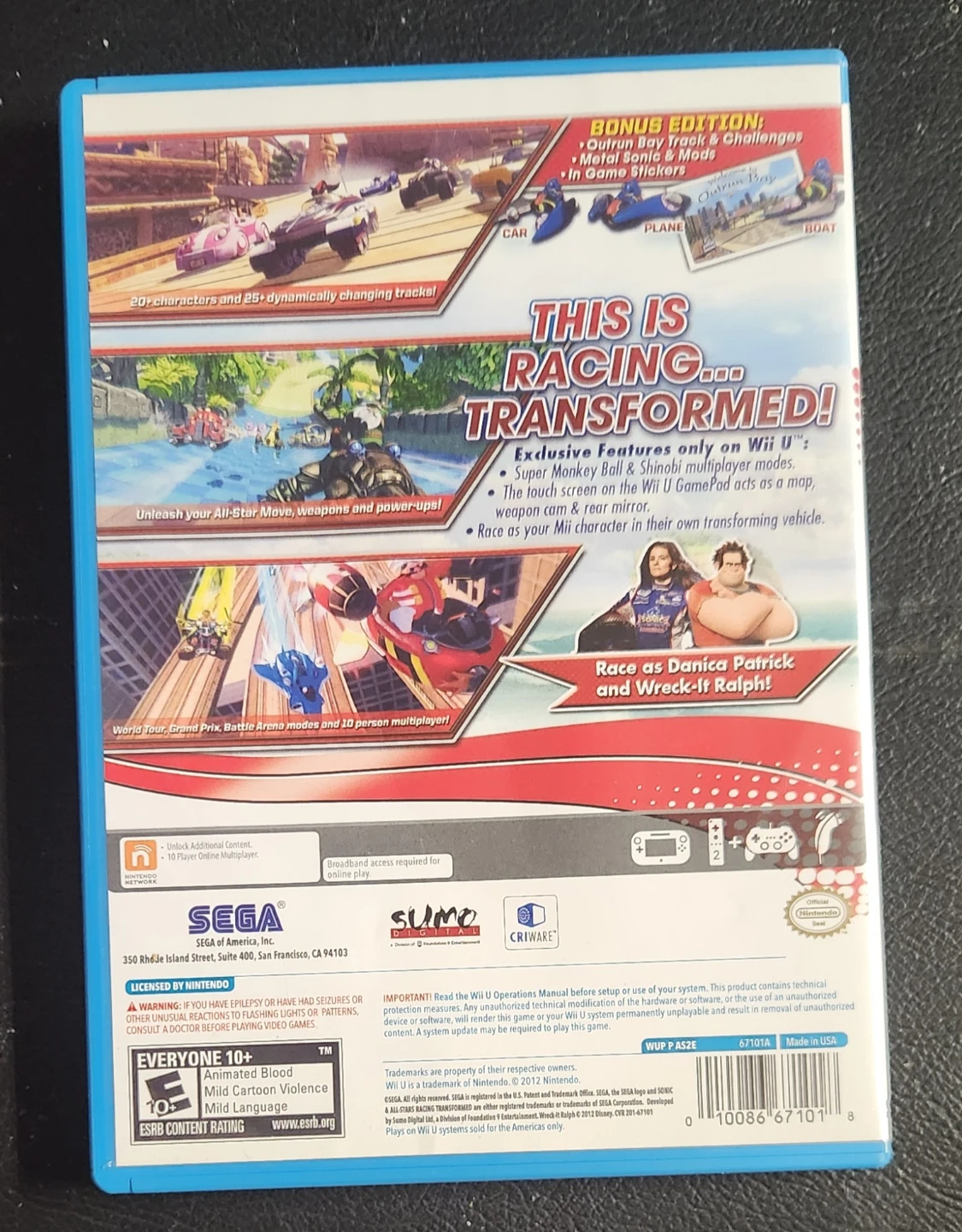 Sonic & All-Stars Racing Bonus Edition - Nintendo Wii U ⚽️ - photo 3