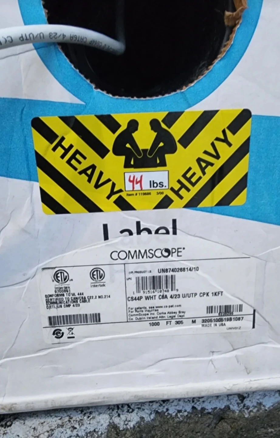 CommScope UN8740268814/10 Cat6A Cable 500-600 Feet⚽ - photo 2