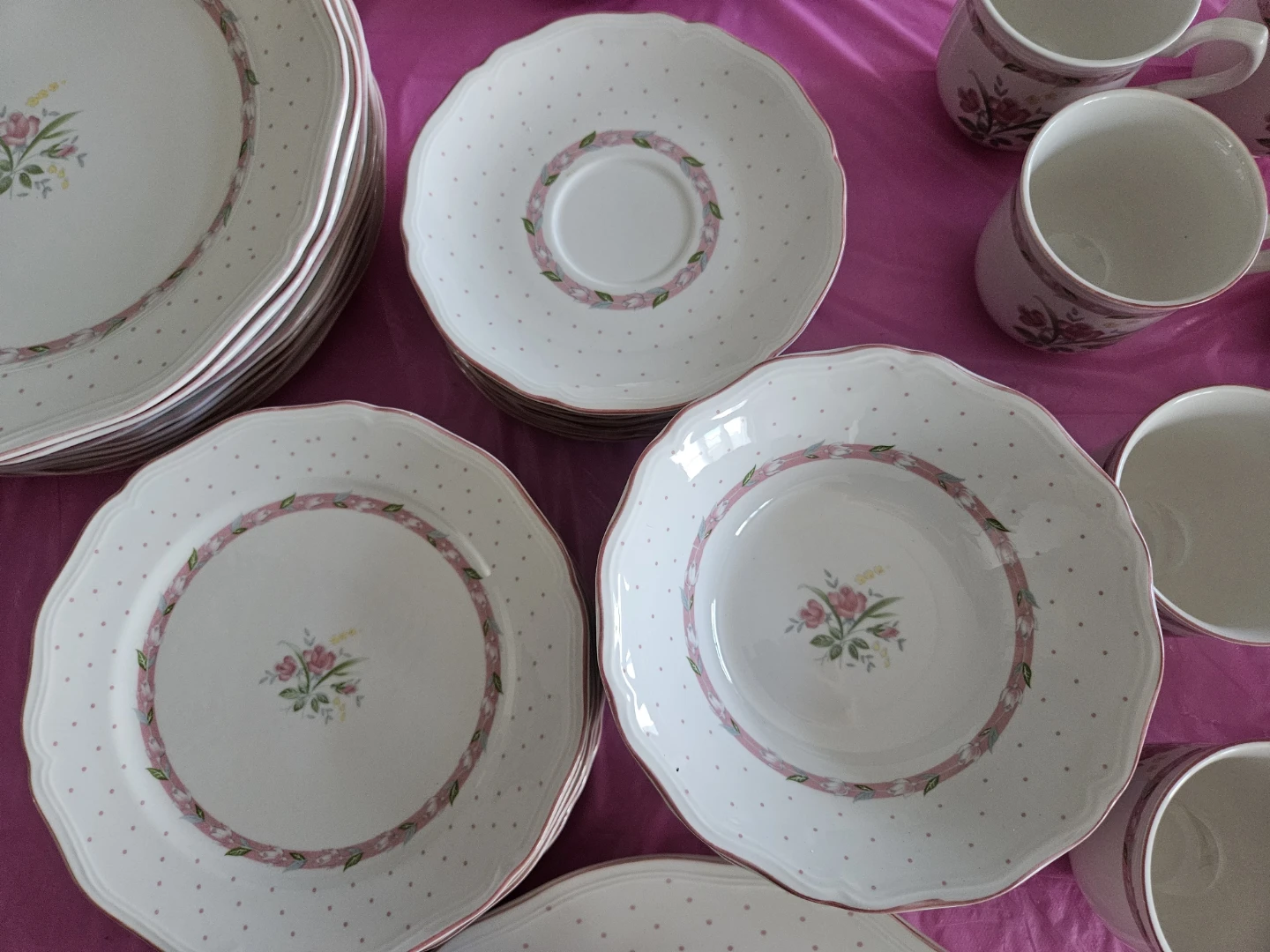 Vintage Sango Country French "Chateau" China Dining Set - photo 4
