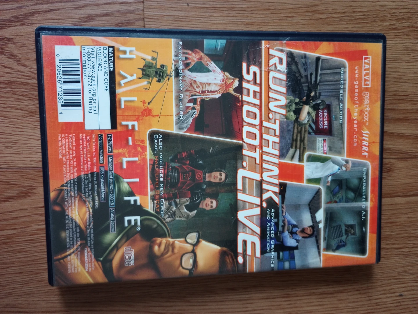 HALF LIFE  ps2 Game/Manual - photo 2