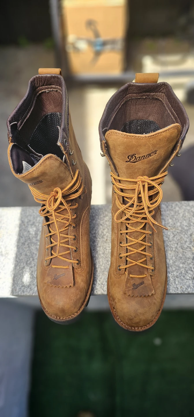 Danner Quarry Logger 10" Distressed Brown Boots - Size 12 EE