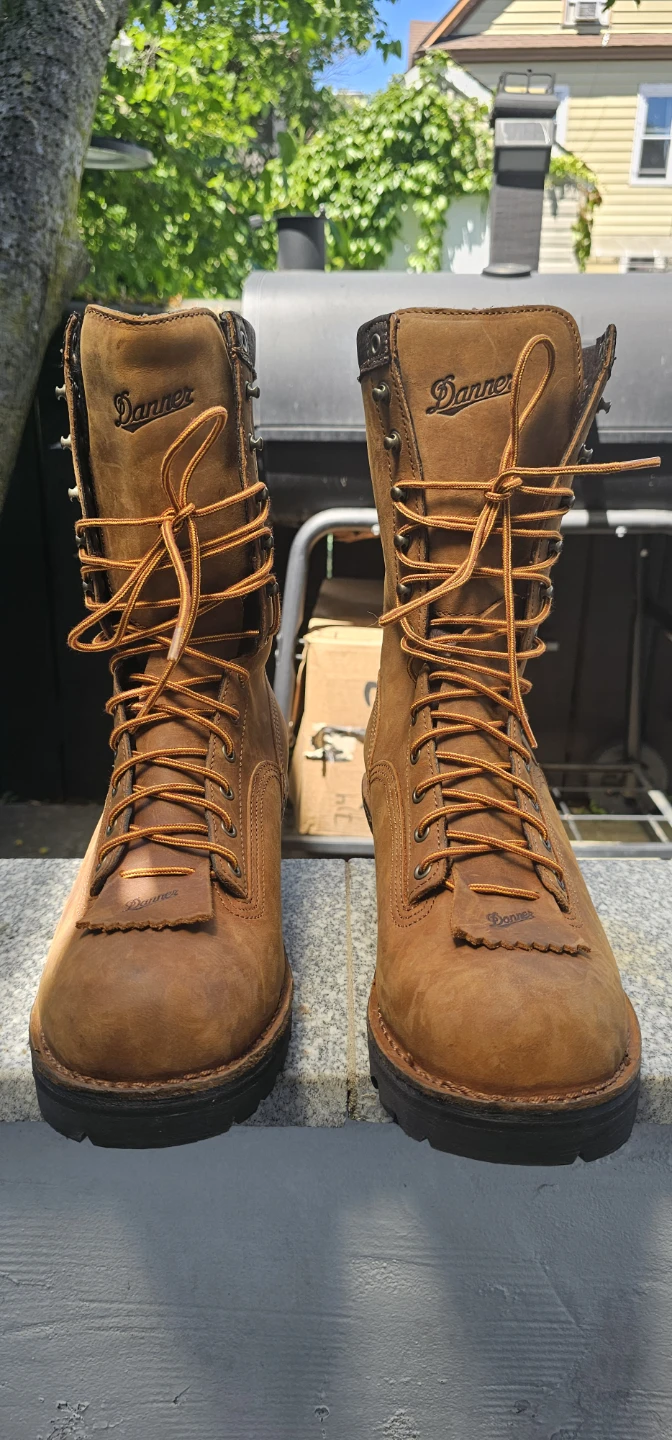 Danner Quarry Logger 10" Distressed Brown Boots - Size 12 EE - photo 2