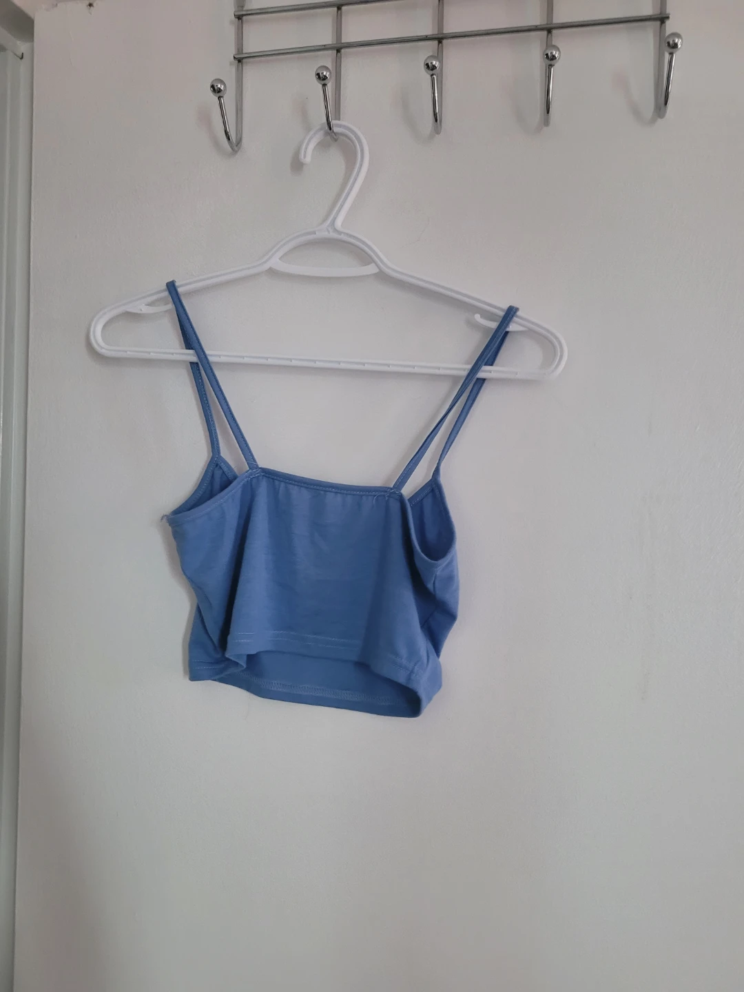 Blue Spaghetti Strap Crop Top - photo 2
