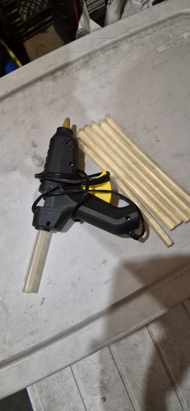 Black Hot Glue Gun with Glue Sticks