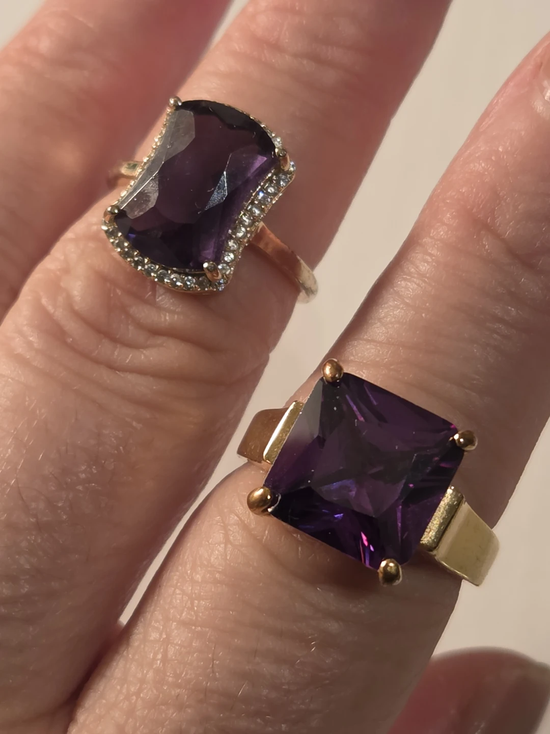 Two purple stones rings - photo 4