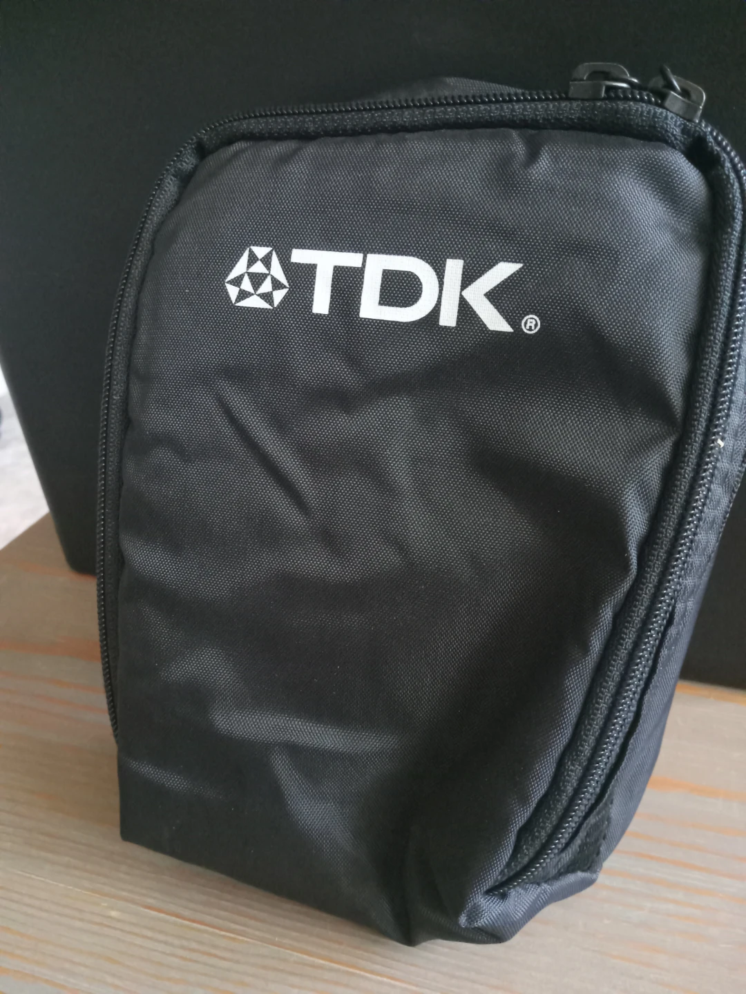 TDK  vintage Black Pouch Bag